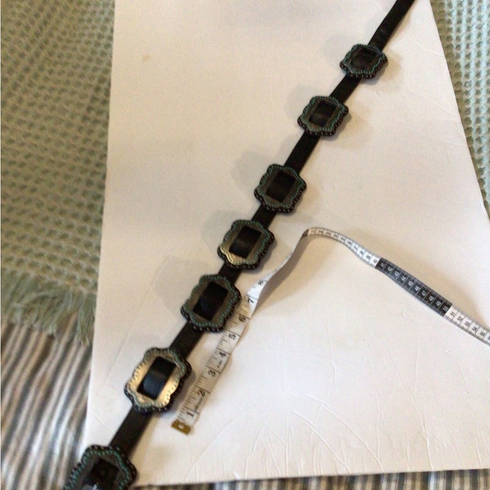 Black Belt with Decorative Buckles
